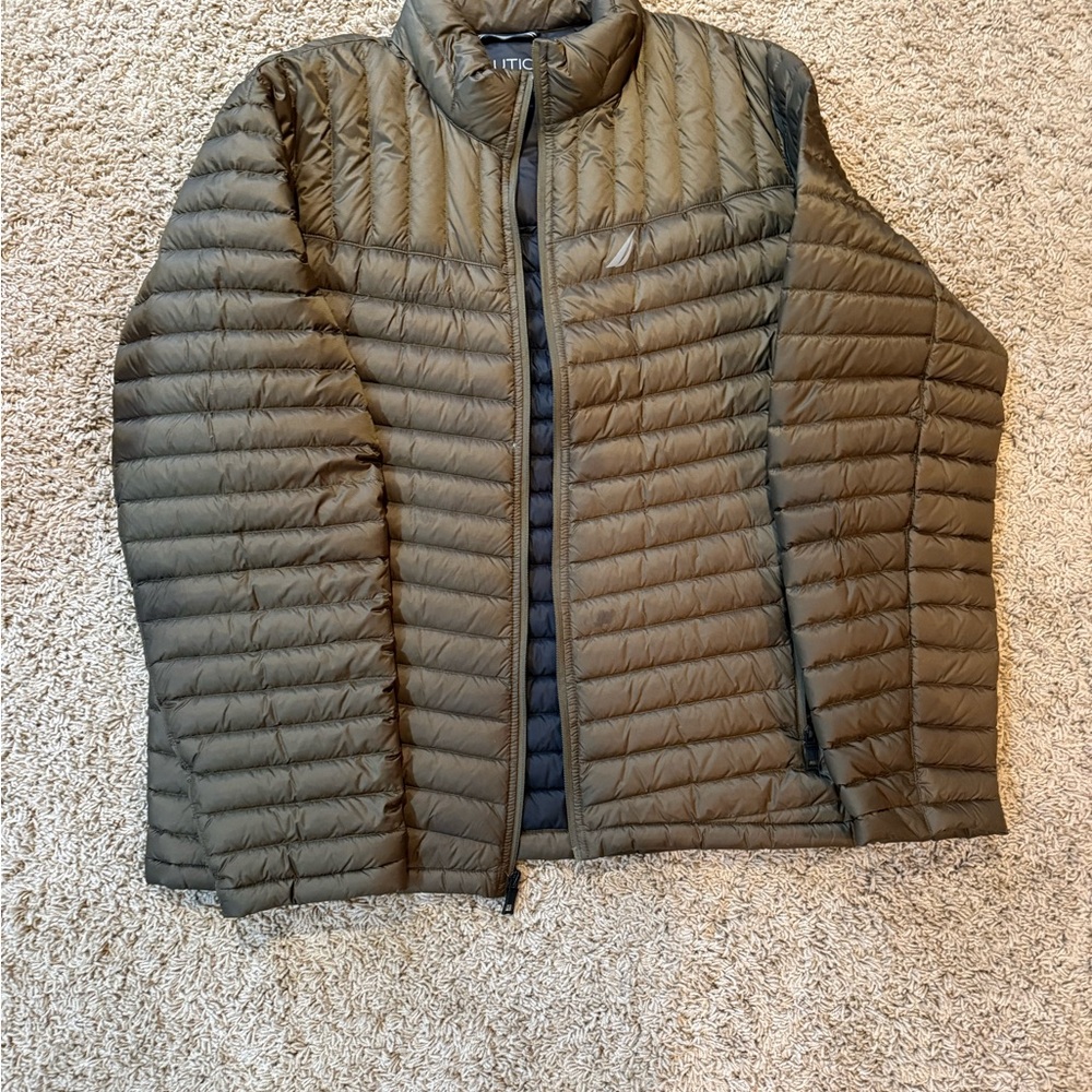 Nautica Men's Green Puffer Jacket